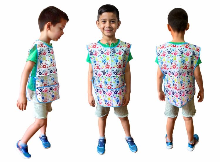 MANDIL DE ARTE IMPERMEABLE SIN MANGAS PARA NIÑOS 6 A 9 AÑOS - 1