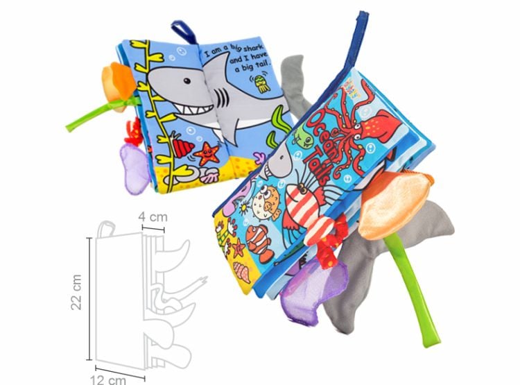 LIBRO SENSORIAL DE TELA PARA BEBÉS 0 A 24 MESES – PACK X2 ESTIMULACIÓN TEMPRANA - 4