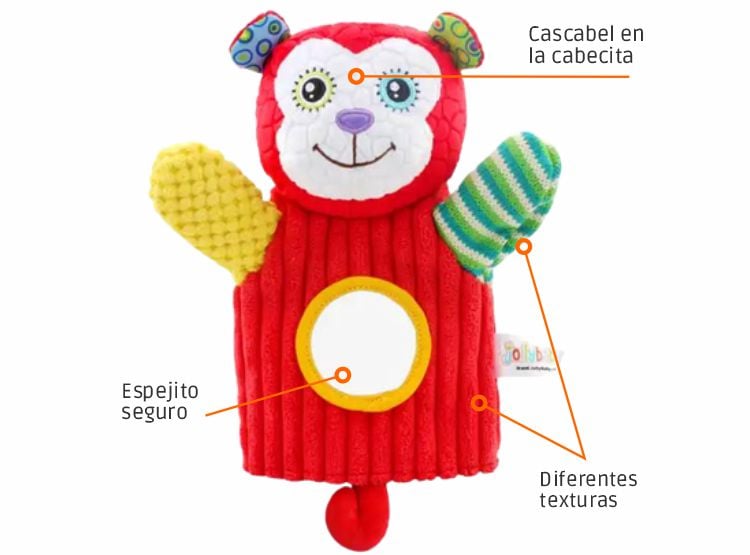 TÍTERE MARIONETA SENSORIAL PARA BEBÉS – JUGUETE DE MANO EDUCATIVO - 2