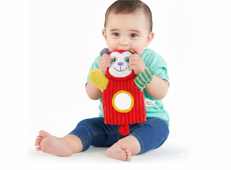 TÍTERE MARIONETA SENSORIAL PARA BEBÉS – JUGUETE DE MANO EDUCATIVO - 3