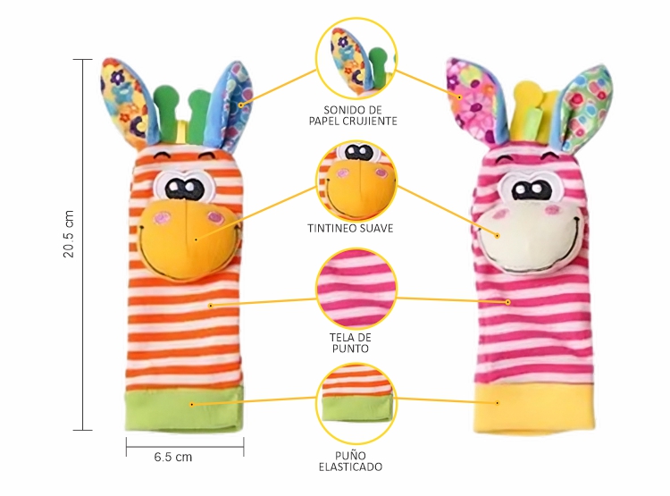 SET DE ESTIMULACIÓN PARA BEBÉS SOZZY + SONAJERO BEBEK BABY – JUGUETES SENSORIALES 0 A 12 MESES - 3
