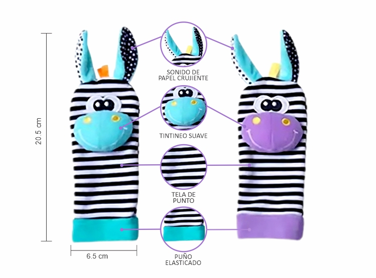 SET DE ESTIMULACIÓN PARA BEBÉS SOZZY + SONAJERO BEBEK BABY – JUGUETES SENSORIALES 0 A 12 MESES - 3
