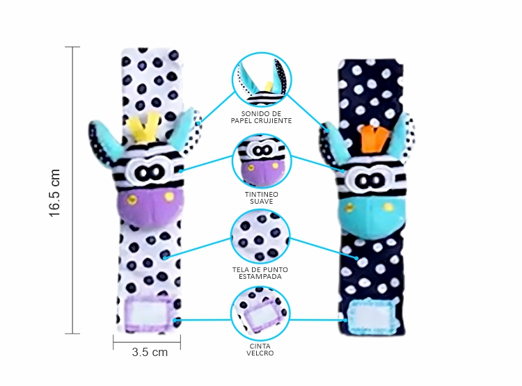 SET DE ESTIMULACIÓN PARA BEBÉS SOZZY + SONAJERO BEBEK BABY – JUGUETES SENSORIALES 0 A 12 MESES - 4
