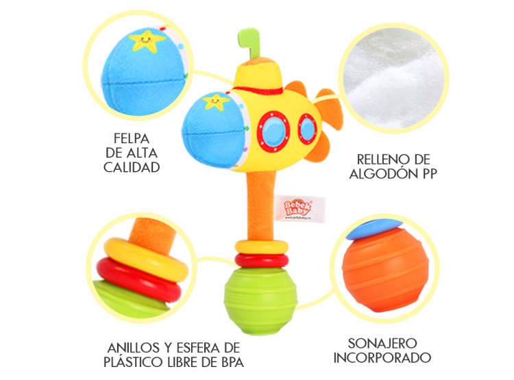 SET DE ESTIMULACIÓN PARA BEBÉS SOZZY + SONAJERO BEBEK BABY – JUGUETES SENSORIALES 0 A 12 MESES - 6