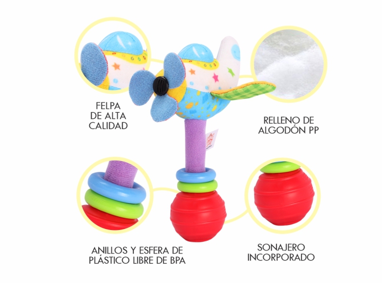 SET DE ESTIMULACIÓN PARA BEBÉS SOZZY + SONAJERO BEBEK BABY – JUGUETES SENSORIALES 0 A 12 MESES - 6