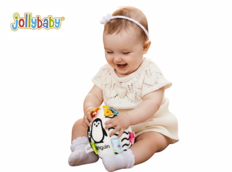 SONAJERO SENSORIAL BLANCO Y NEGRO PARA BEBÉS JOLLY BABY – ESTIMULACIÓN VISUAL RECIÉN NACIDOS (CUBO, PIRÁMIDE, ÓVALO) - 3