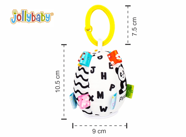 SONAJERO SENSORIAL BLANCO Y NEGRO PARA BEBÉS JOLLY BABY – ESTIMULACIÓN VISUAL RECIÉN NACIDOS (CUBO, PIRÁMIDE, ÓVALO) - 4
