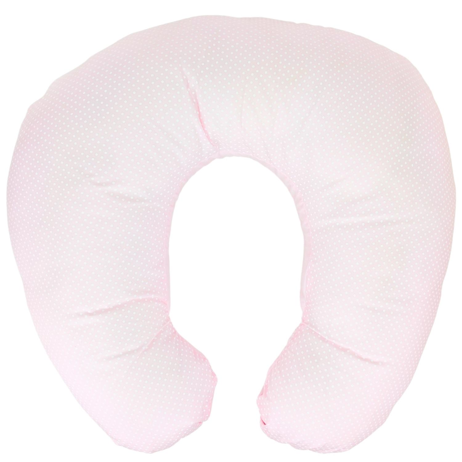 COJÍN DE LACTANCIA BABY MERINOS 30X30CM ALGODÓN PUNTITOS BLANCOS ROSADO - 1