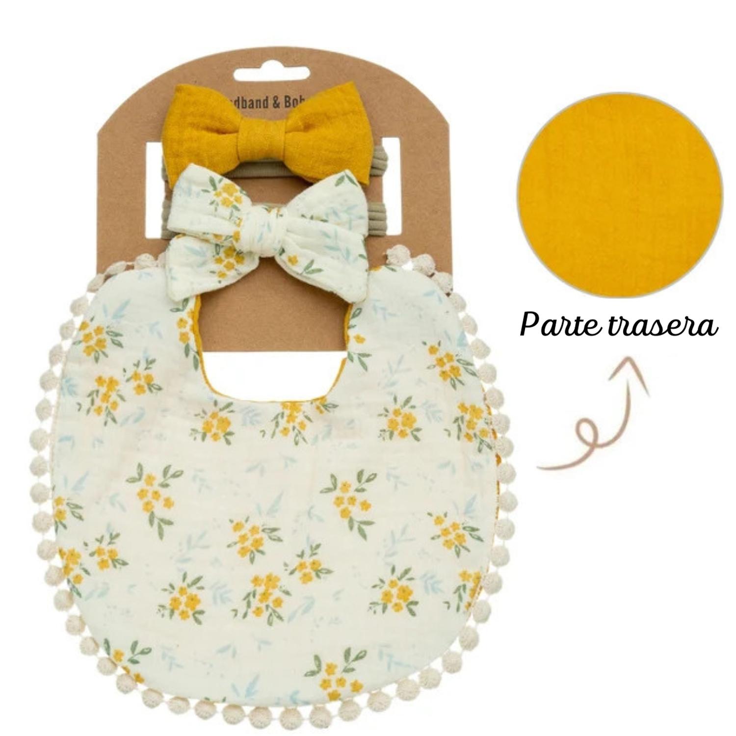 CONJUNTO DE BABERO Y COLETOS - 03 TAMAÑO 0 A 12 MESES - 1