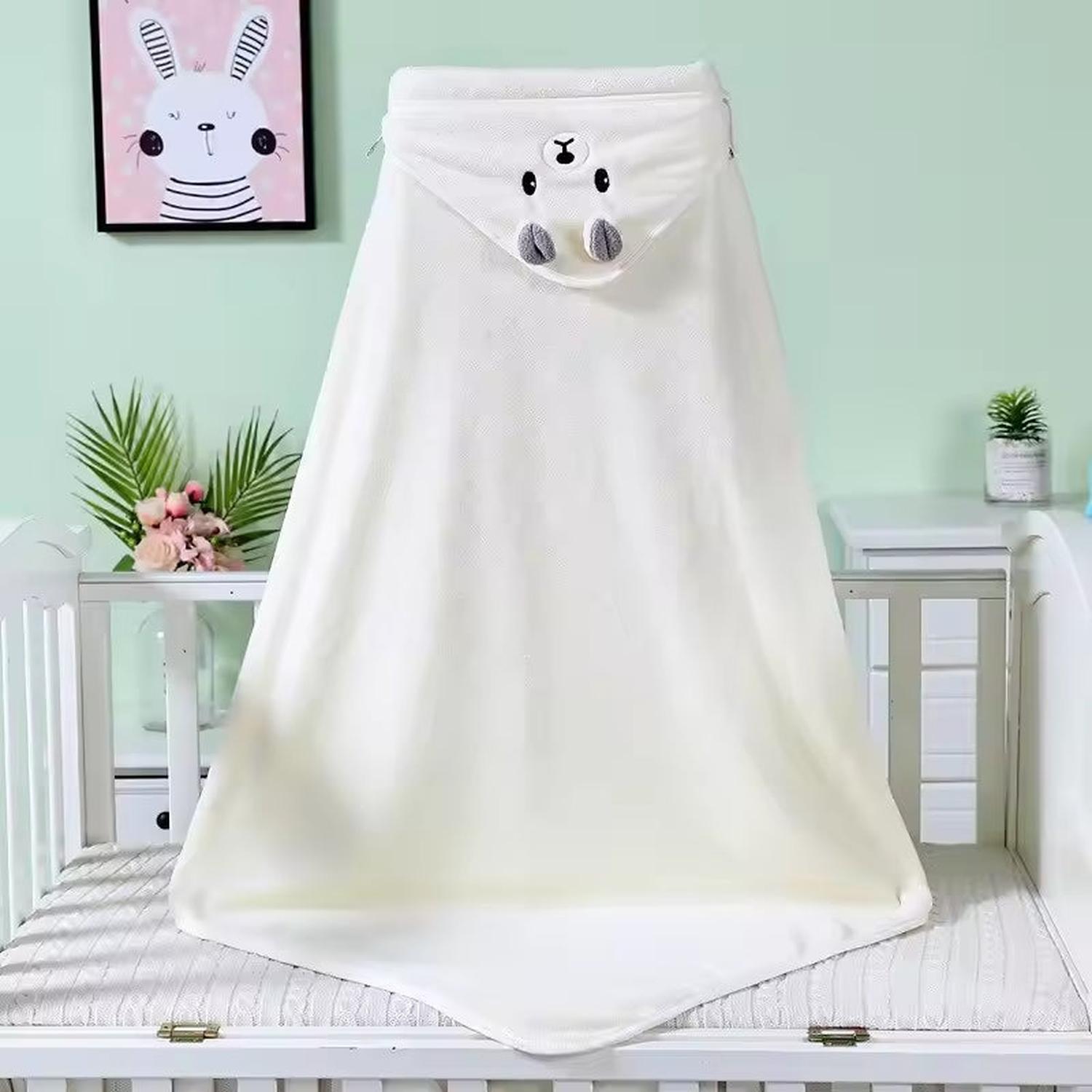 TOALLA BAÑO BEBÉ - OSITO - BLANCO V2 - 2