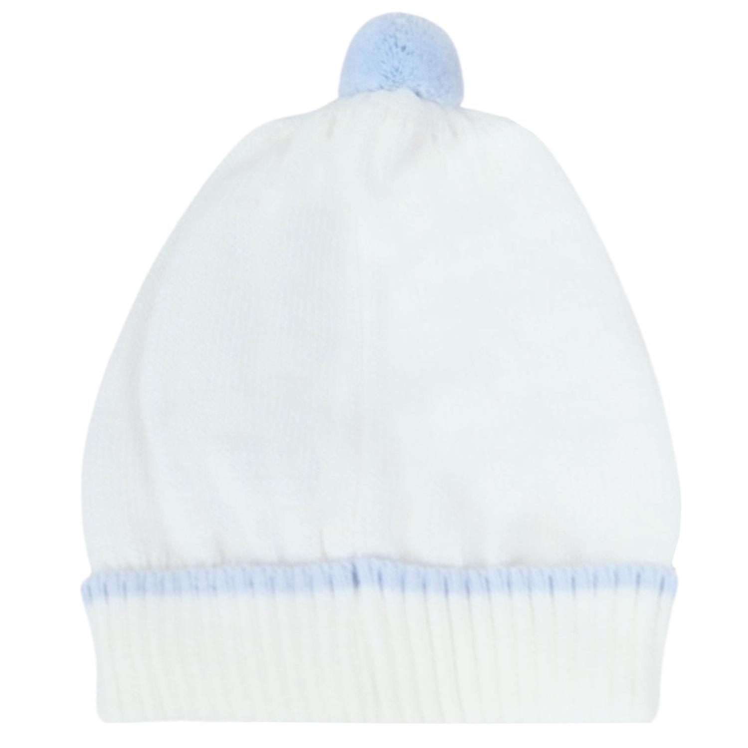 CONJUNTO BEBÉ HILO CONEJO 4 PIEZAS - BLANCO CELESTE - T2 - 4
