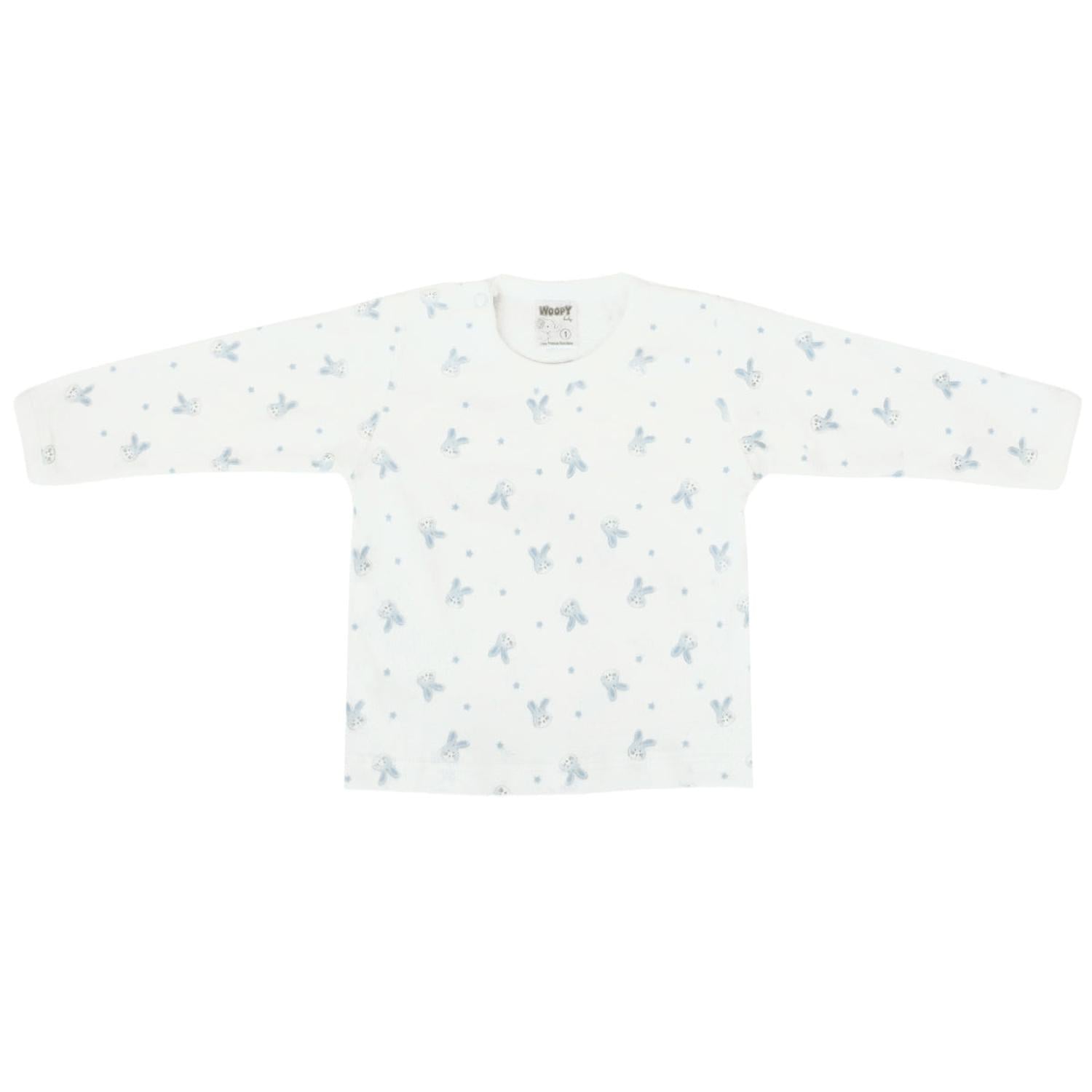 CONJUNTO BEBÉ HILO CONEJO 4 PIEZAS - BLANCO CELESTE - T2 - 5
