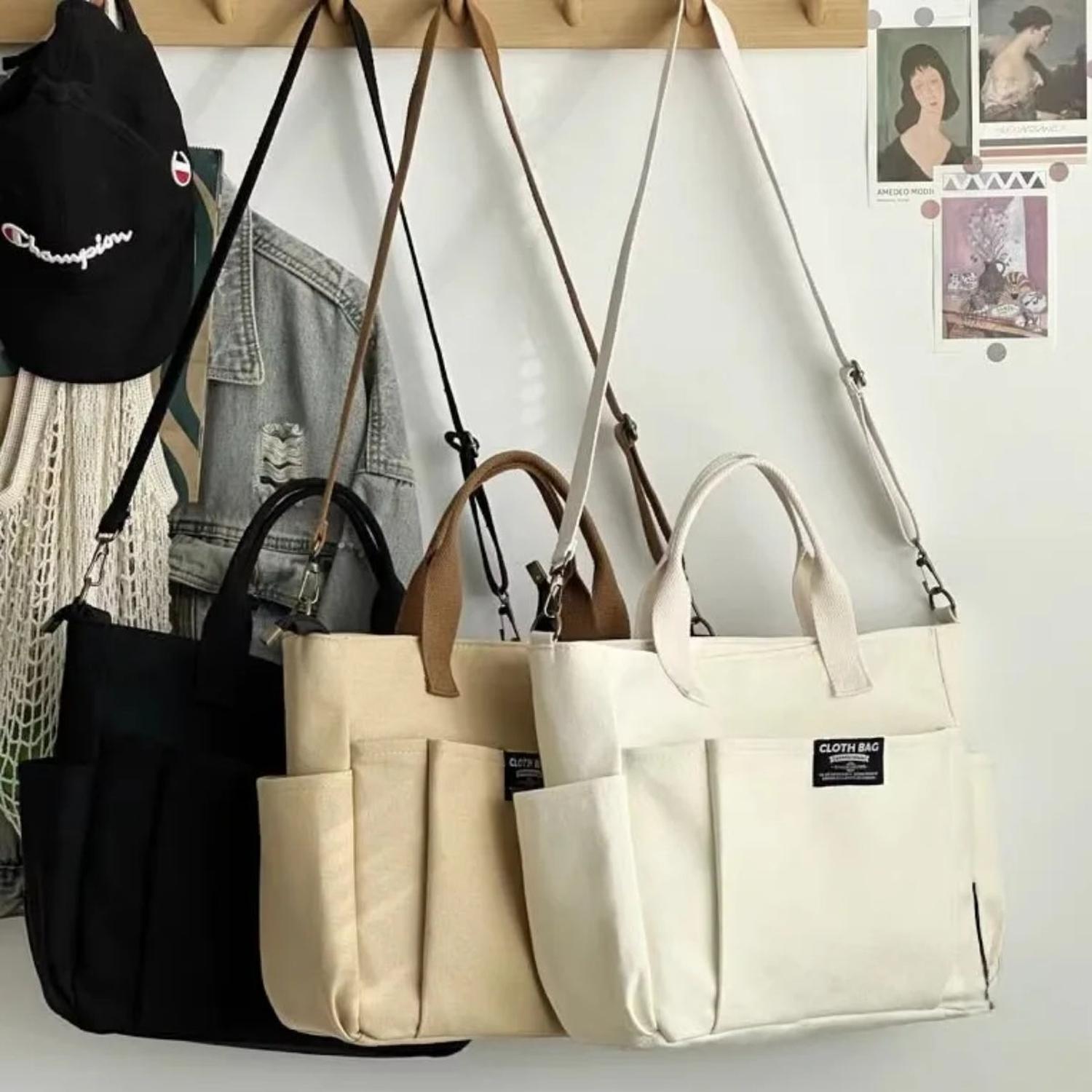 BOLSO DE LONA - CAQUI - 9