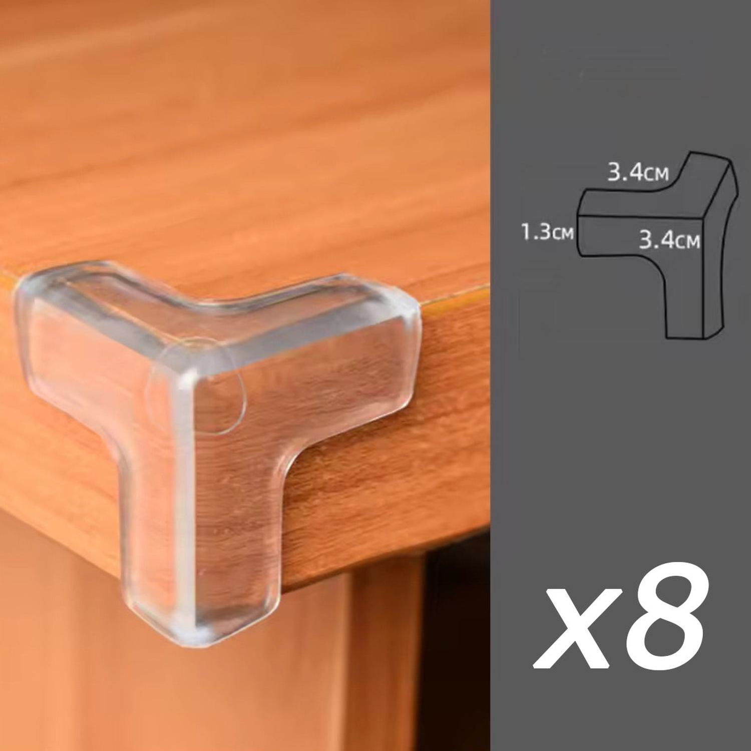 PROTECTOR DE ESQUINAS BEBES PARA MUEBLES FORMA DE T - 8X - 1