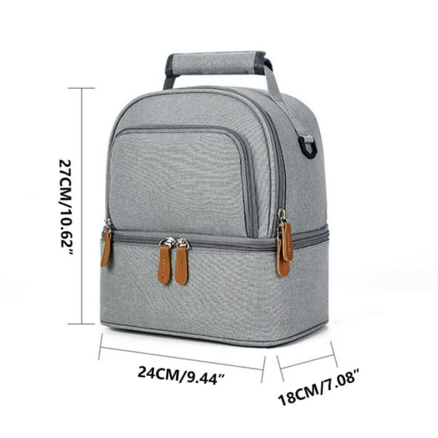 BOLSO CONSERVADOR TERMICO LECHE MATERNA PLOMO + 2 PORTA HIELO - 4