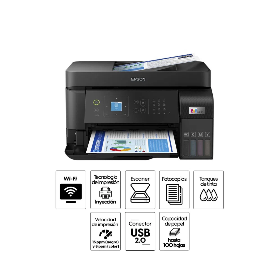 IMPRESORA MULTIFUNCIONAL INALÁMBRICA ECOTANK L5590 - 2