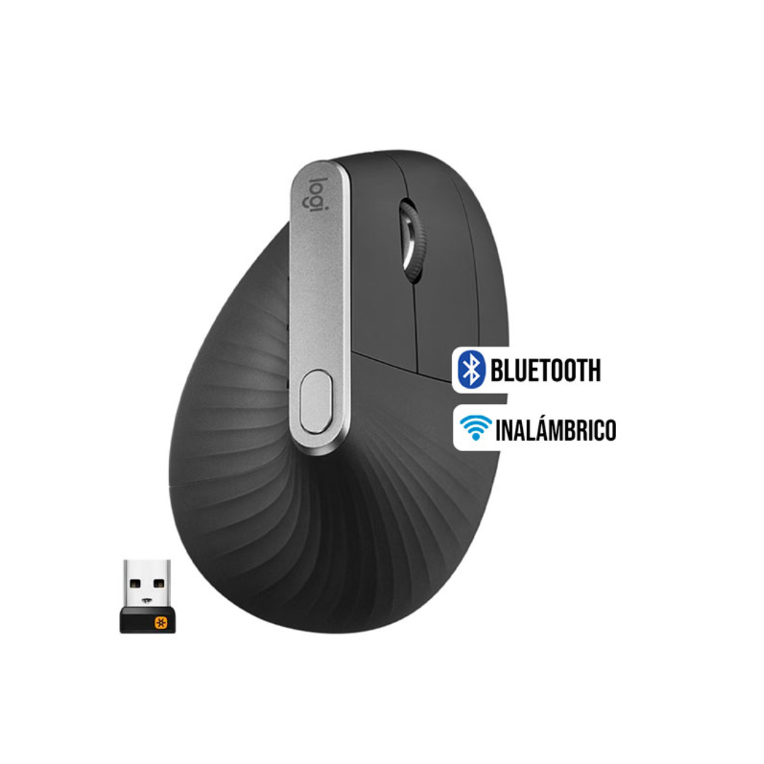 MOUSE LOGITECH MX VERTICAL ADVANCED ERGONOMIC INALAMBRICO / BLUETOOTH USB-C NEGRO - 1