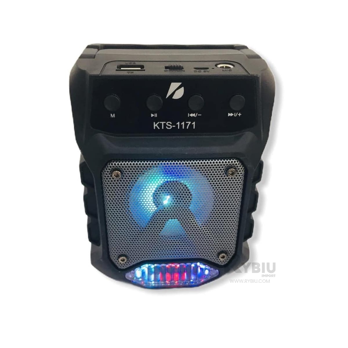 PARLANTE BLUETOOTH RYBIU KTS 1171 RADIO FM TARJETA MICRO SD COLOR NEGRO - 1