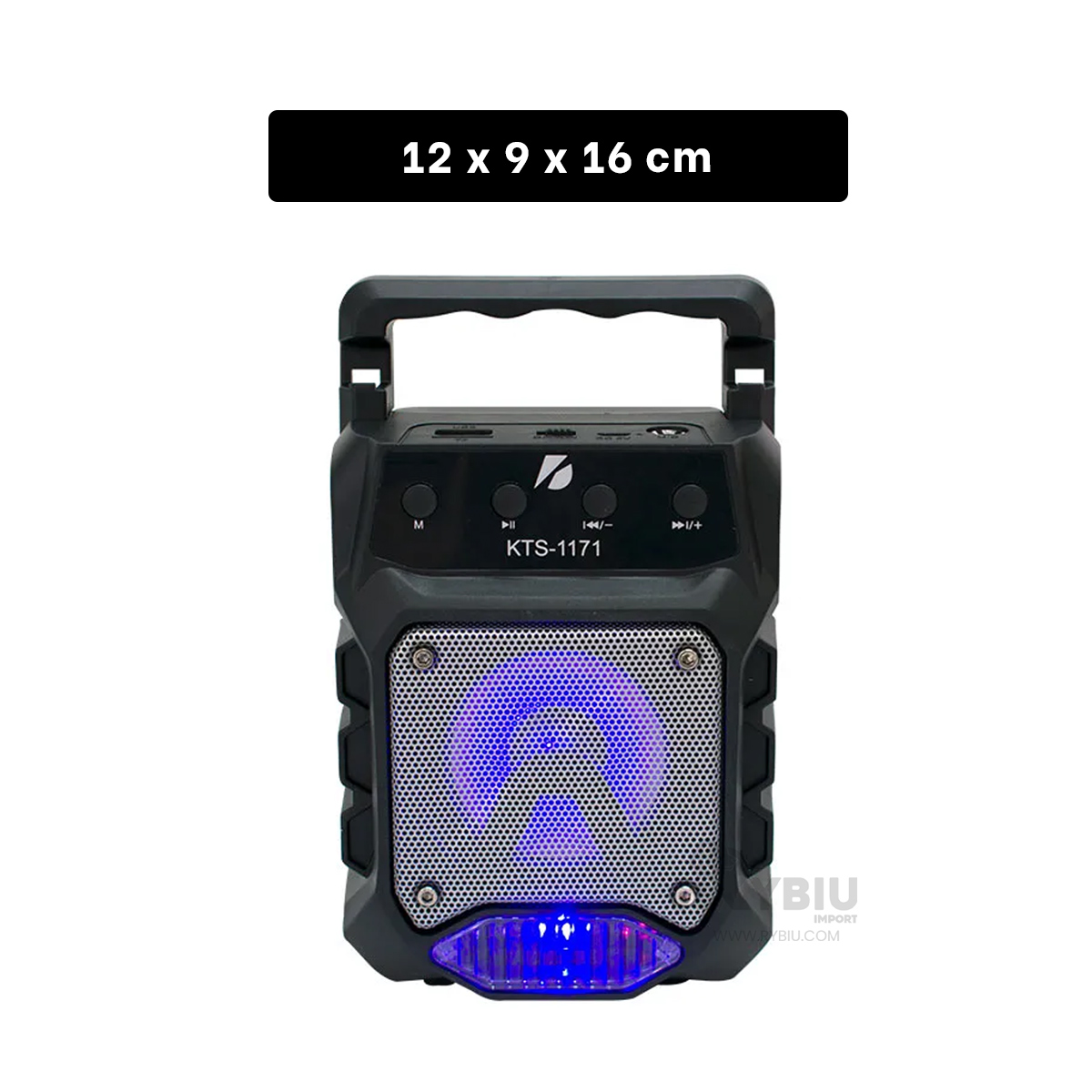 PARLANTE BLUETOOTH RYBIU KTS 1171 RADIO FM TARJETA MICRO SD COLOR NEGRO - 3