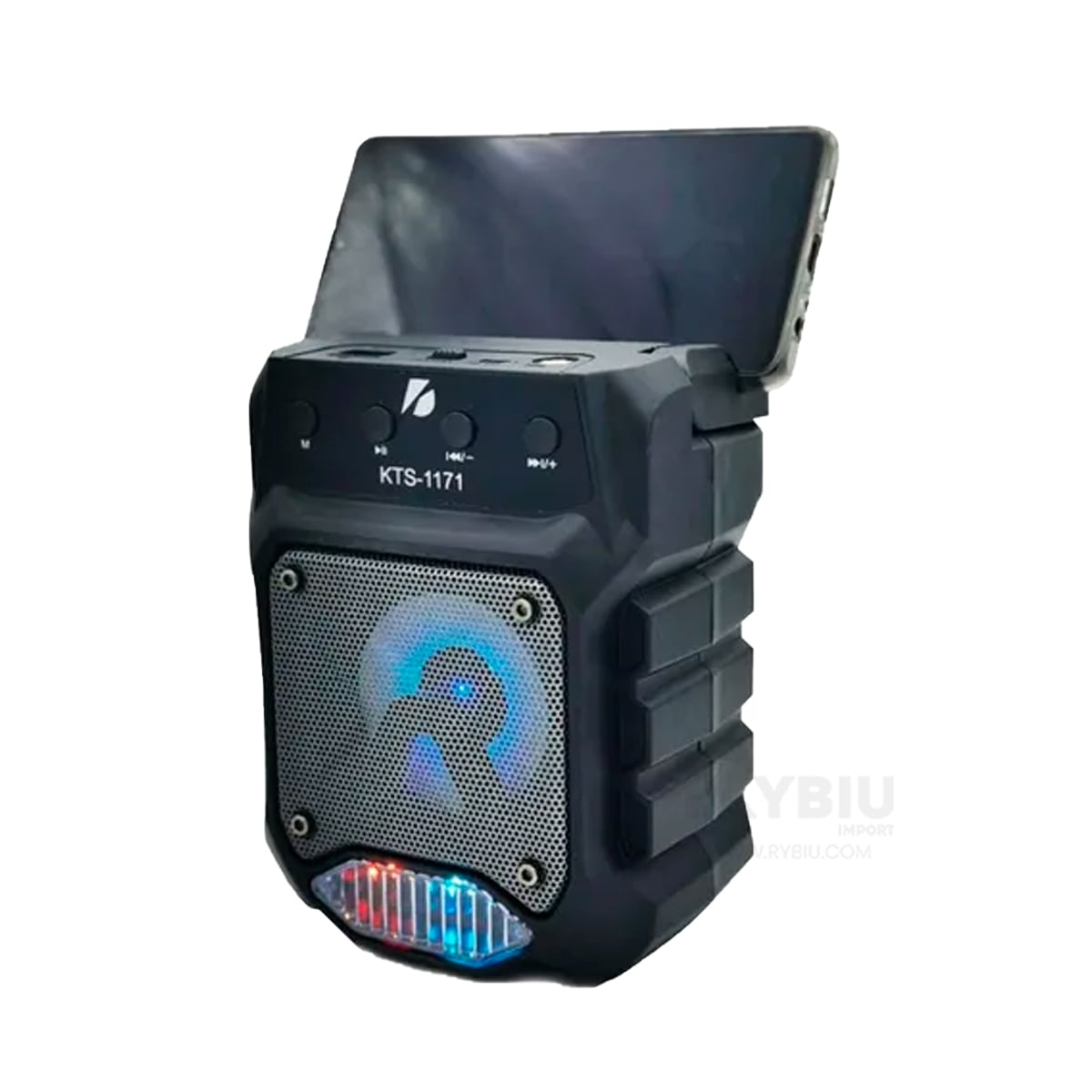 PARLANTE BLUETOOTH RYBIU KTS 1171 RADIO FM TARJETA MICRO SD COLOR NEGRO - 4