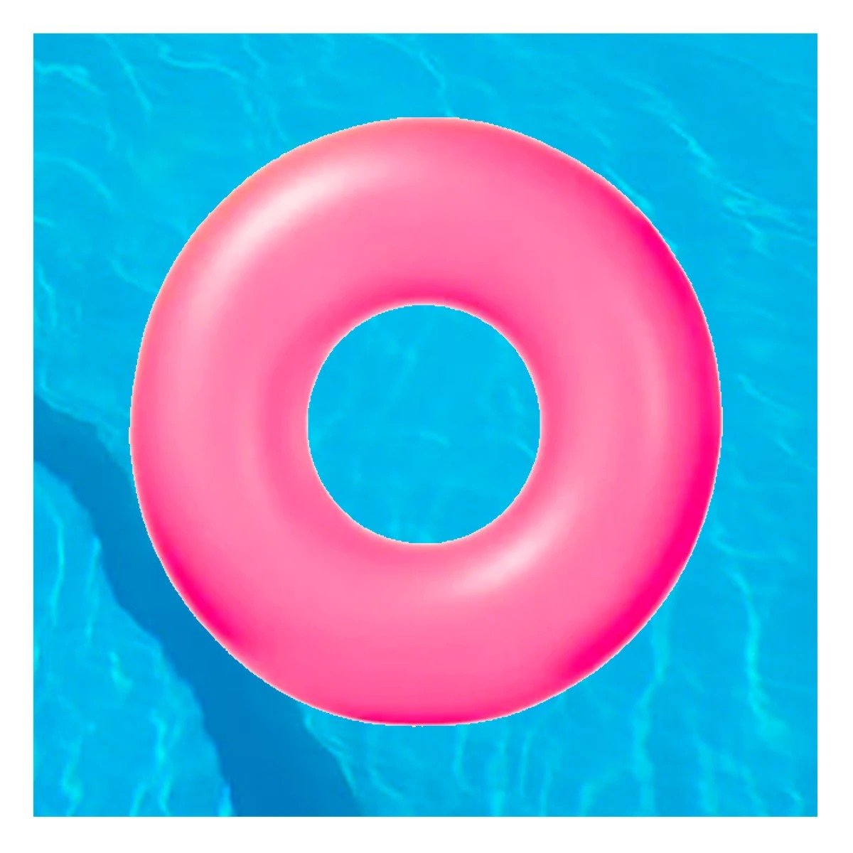 FLOTANTE INFLABLE NEON 91 CM LIGERO COLORIDO Y DIVERTIDO ROSADO NEON PARA PISCINA - 1