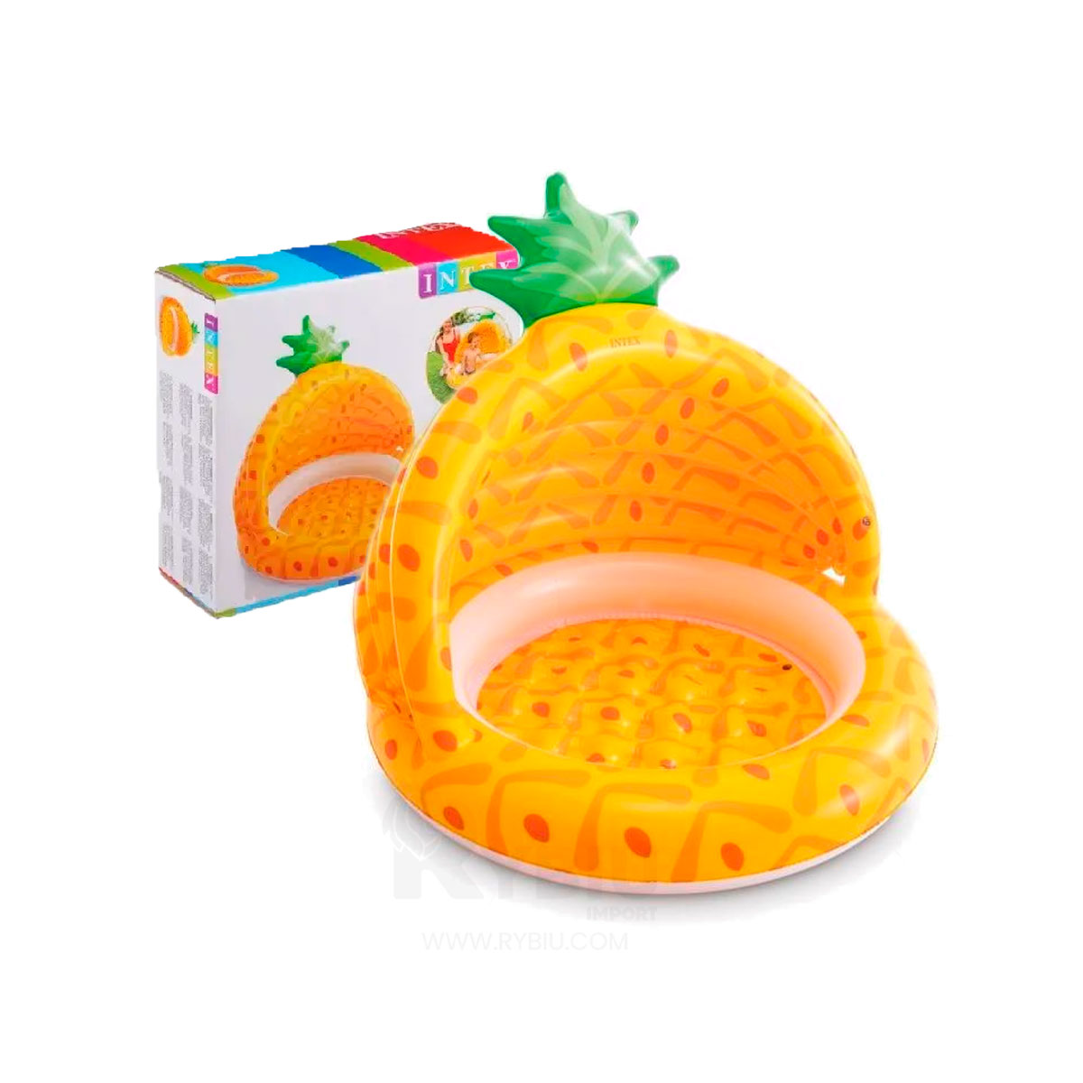 Ripley - PISCINA INFLABLE INFANTIL FORMA DE PIÑA AMARILLO
