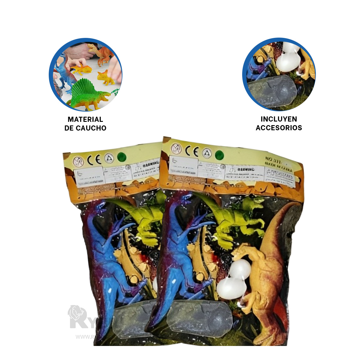 SET RYBIU 5 DE DINOSAURIOS CON ACCESORIOS 333-14 - 2