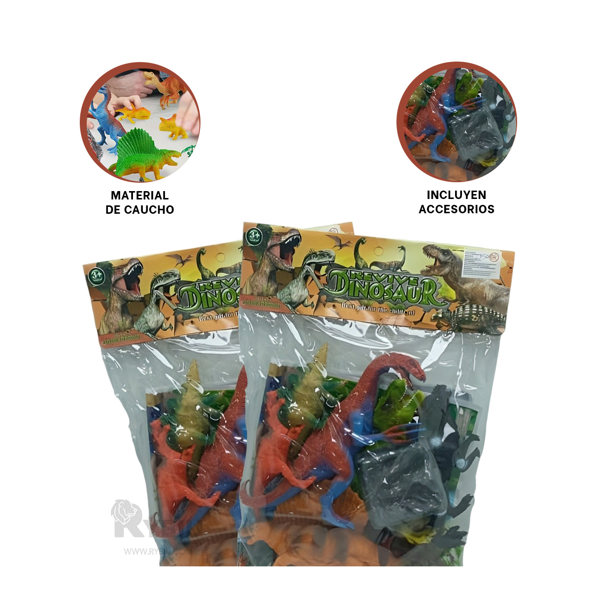 SET RYBIU DINOSAURIOS MIXTO CON ACCESORIOS 333-15 - 2