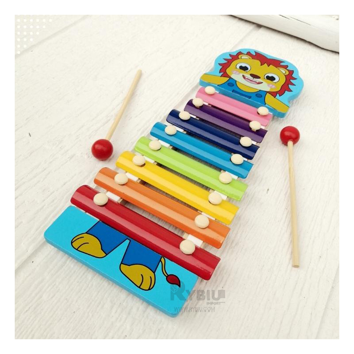 PIANO RYBIU DE LEON MULTICOLOR BARRAS METAL DIDACTICO COD 4144 - 4
