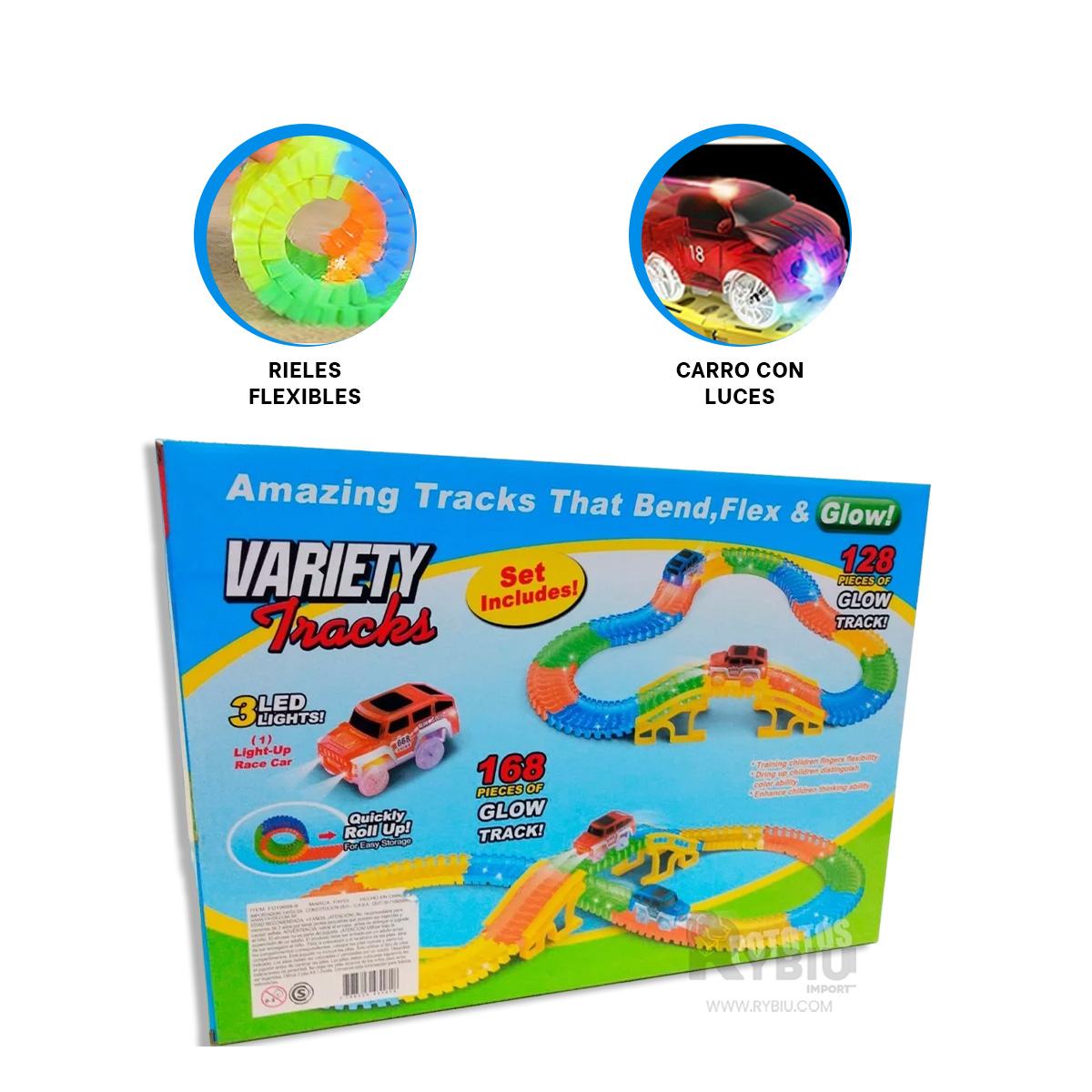 JUEGO PISTA DE COLORES CON CARRO MULTIFUNCIONAL MULTICOLOR - 2