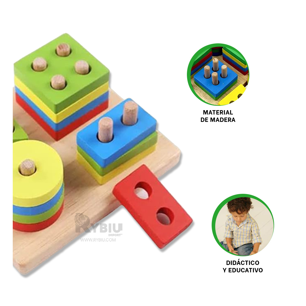 JUEGO DIDACTICO MULTIFUNCIONAL CON FIGURAS PLANTADO - 2