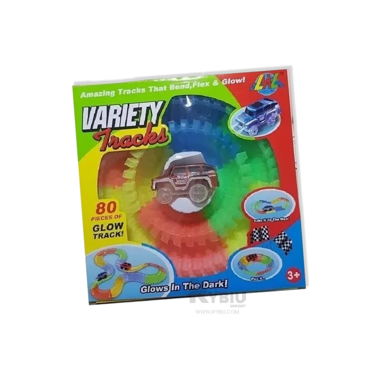 PISTA RYBIU FLEXIBLES DE COLORES CON AUTO LUMINOSO - 1