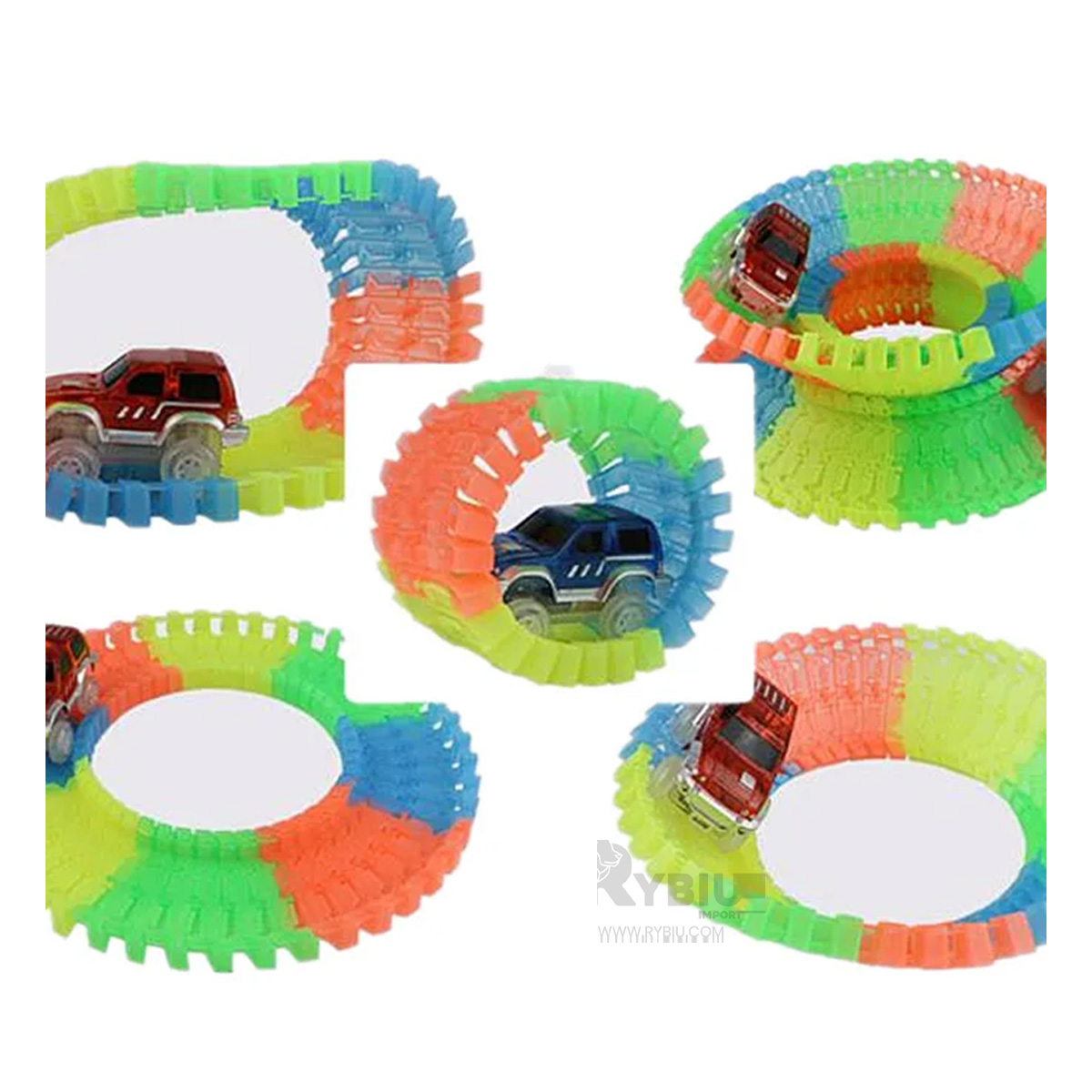 PISTA RYBIU FLEXIBLES DE COLORES CON AUTO LUMINOSO - 4