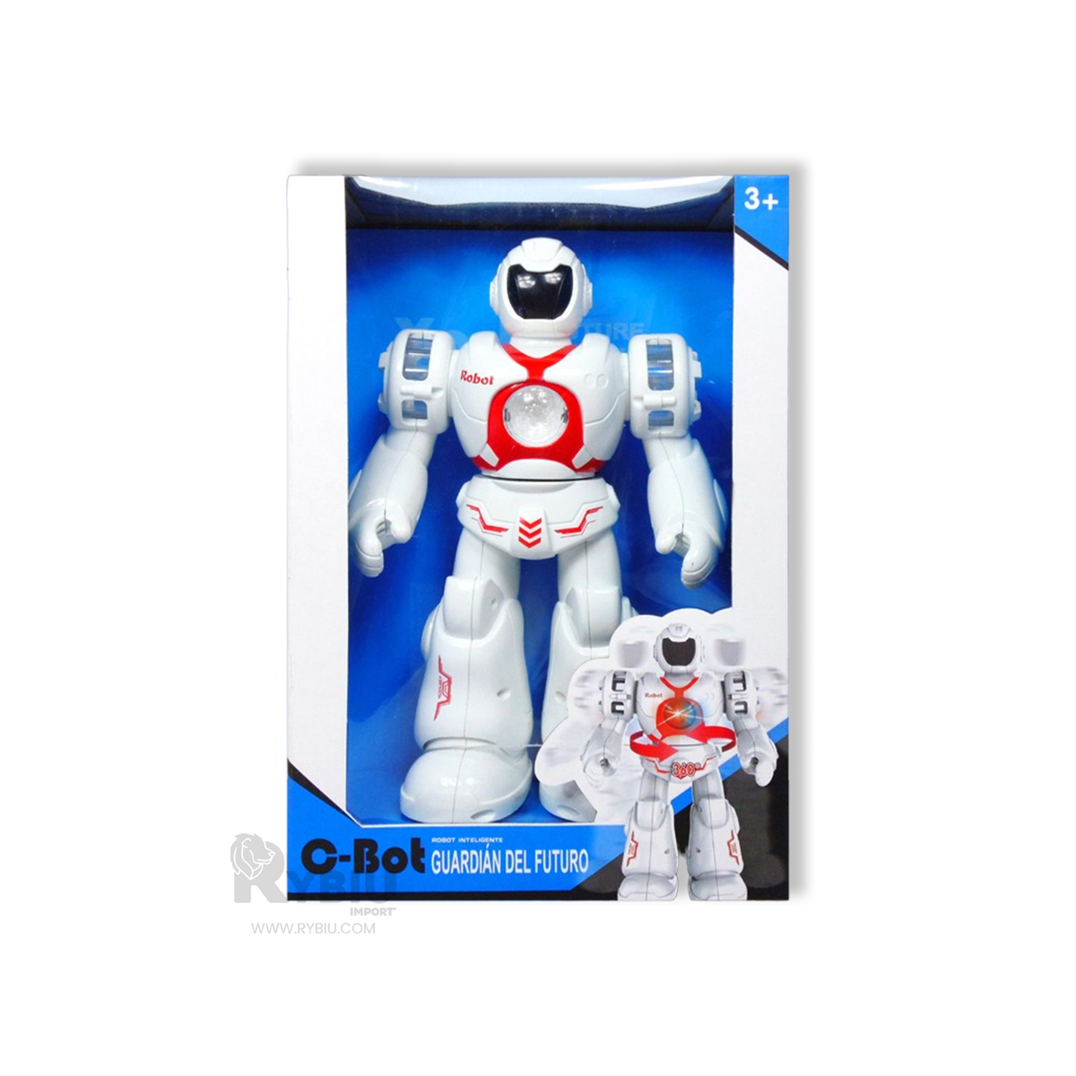 ROBOT RYBIU YORK CON LUZ Y SONIDO PARA JUGAR DE COLOR NARANJA - 1