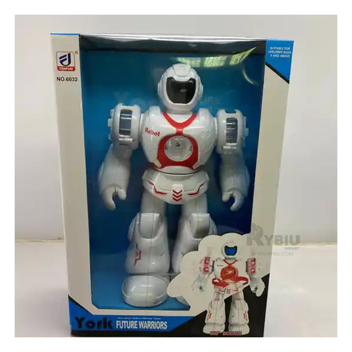 ROBOT RYBIU YORK CON LUZ Y SONIDO PARA JUGAR DE COLOR NARANJA - 4