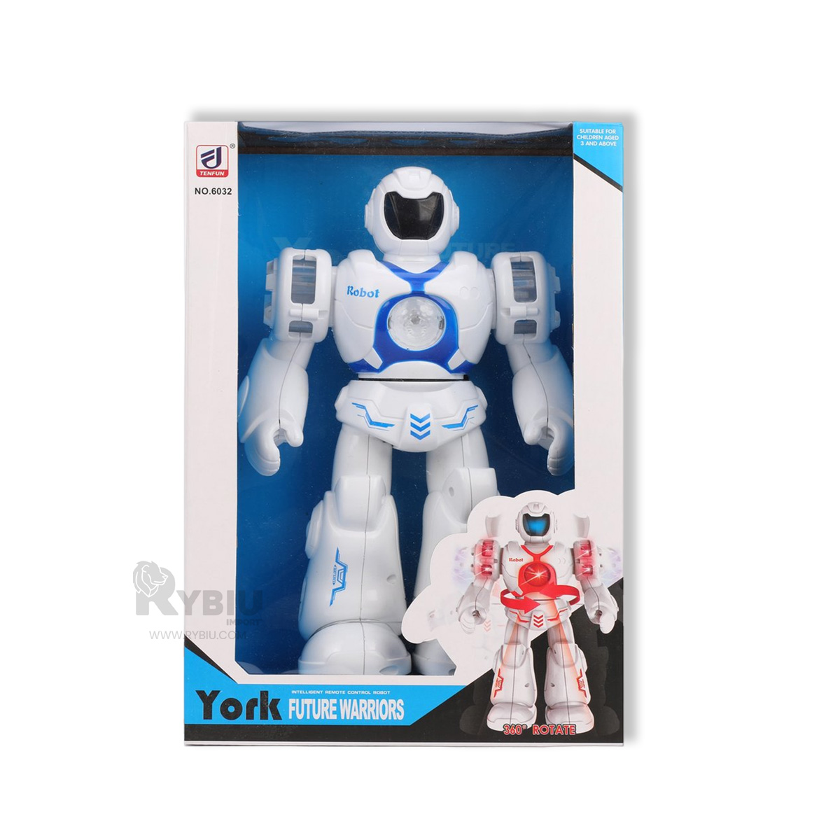 ROBOT RYBIU YORK CON LUZ Y SONIDO PARA NIÑOS TONO AZUL - 1