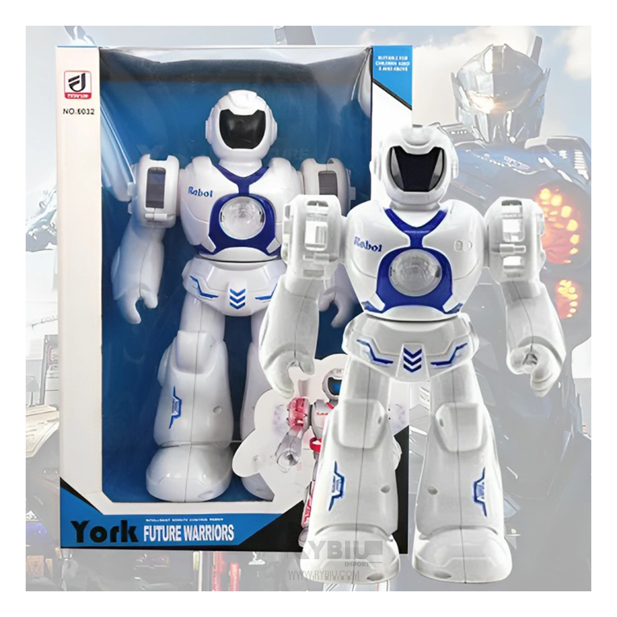 ROBOT RYBIU YORK CON LUZ Y SONIDO PARA NIÑOS TONO AZUL - 3