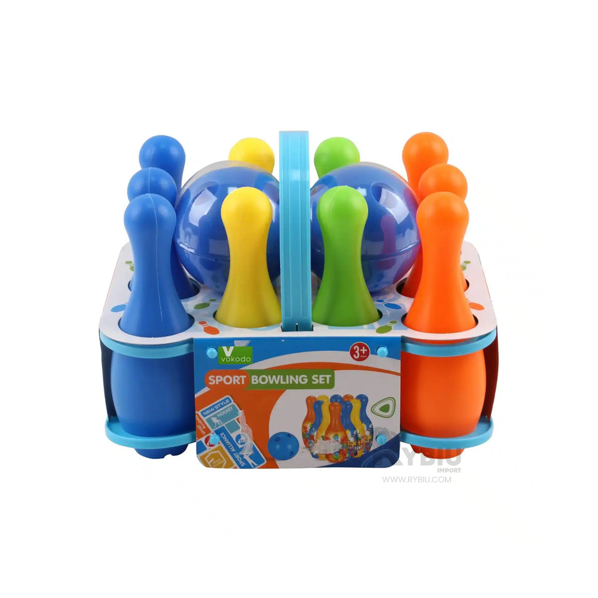 JUEGO DE BOWLING PARA NIÑOS 10 PINES EN COLORES - 2