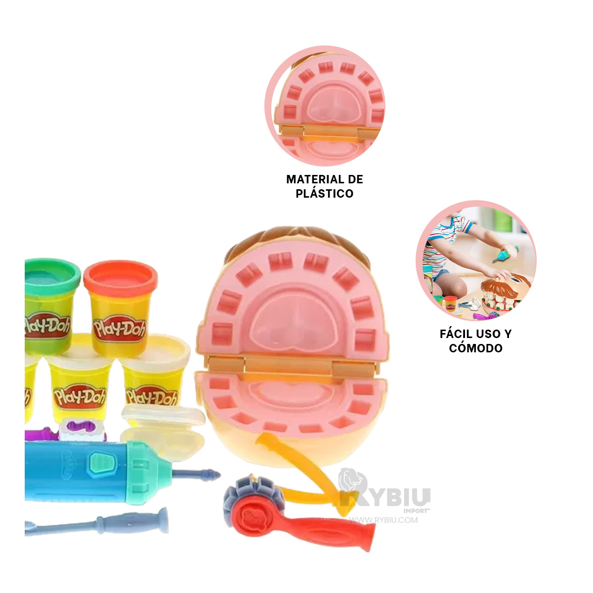 JUEGO DE DENTISTA RYBIU MASAS DIDACTICO EN PLASTILINA - 2