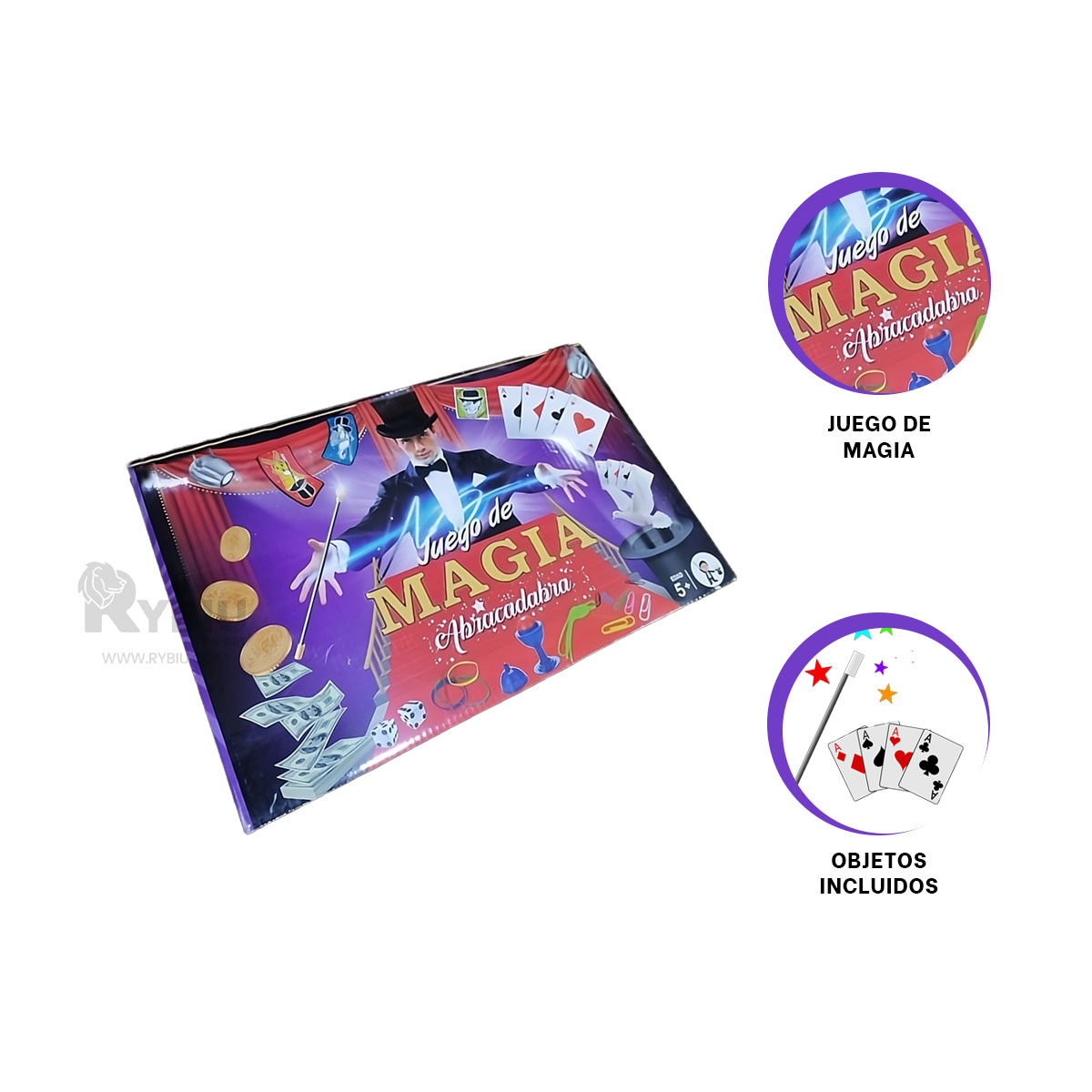 JUEGO DE MAGIA RYBIU CON VARIOS TRUCOS ABRACADABRA PARA NIÑOS - 2