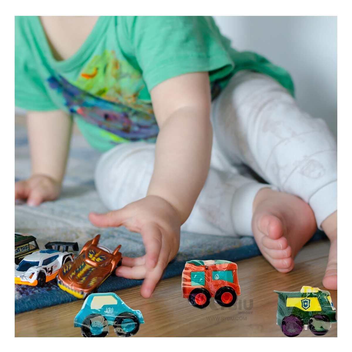 SET RYBIU CARRITOS A FRICCION PARA NIÑOS CUATRO UNIDADES - 2