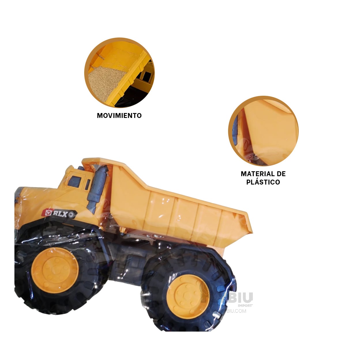 CARRO RYBIU TRUCK VOLQUETE PARA NIÑOS AMARILLO - 2