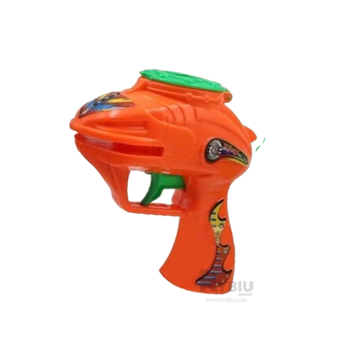 PISTOLA LANZA DARDOS BLISTER PARA NIÑOS DE COLOR ANARANJADO - 1