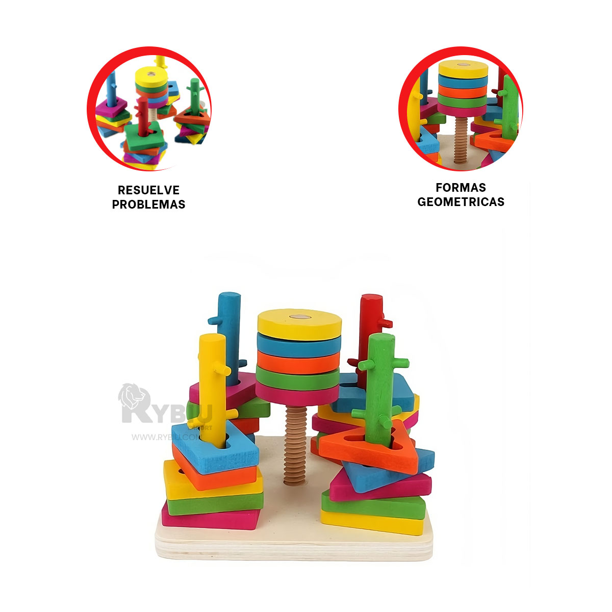 JUGUETE DE ENCASTRAR FORMAS GEOMETRICAS EN CAJA PARA BEBES - 2