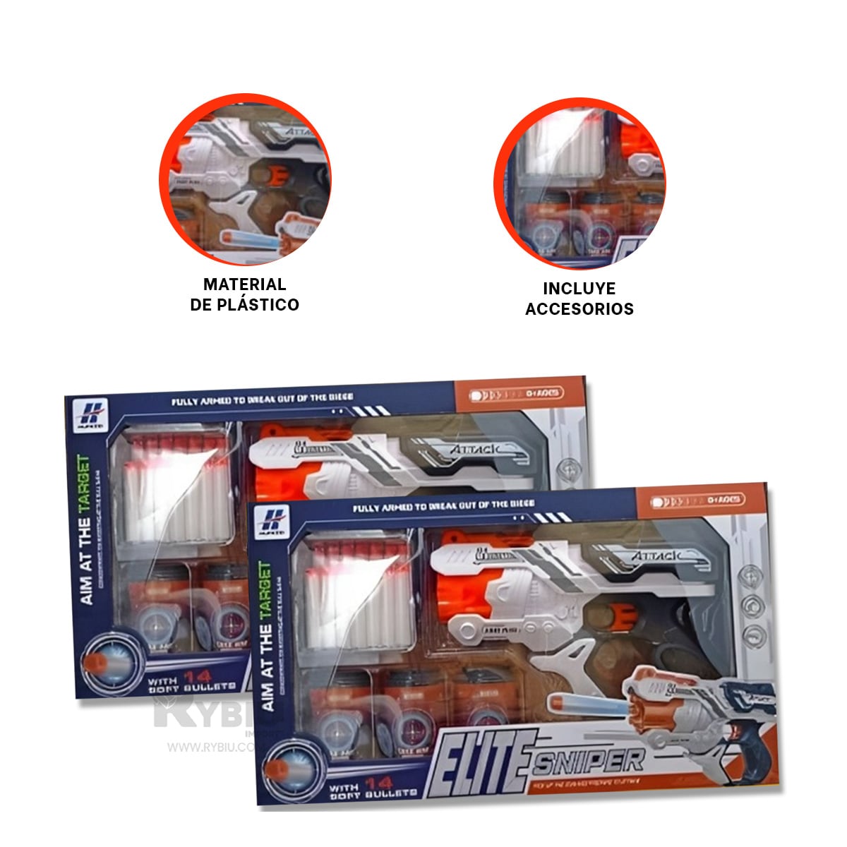 JUGUETE ARMA DE PLASTICO LANZADOR COD 9007B-6 - 2