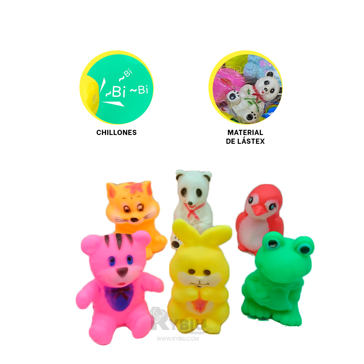 FIGURA RYBIU JUGUETES MULTICOLOR DE ANIMALES DIDACTICOS DE 6 PIEZAS - 1