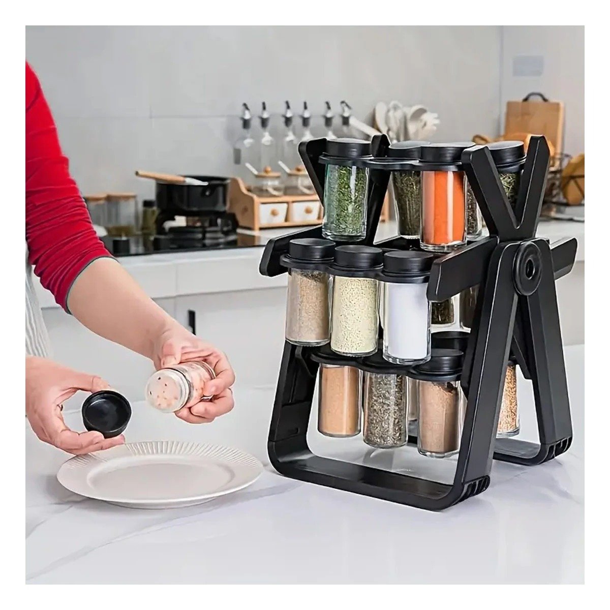 ORGANIZADOR RYBIU CO29445 NEGRO SAZONADORES + PAPEL REGALO - 2