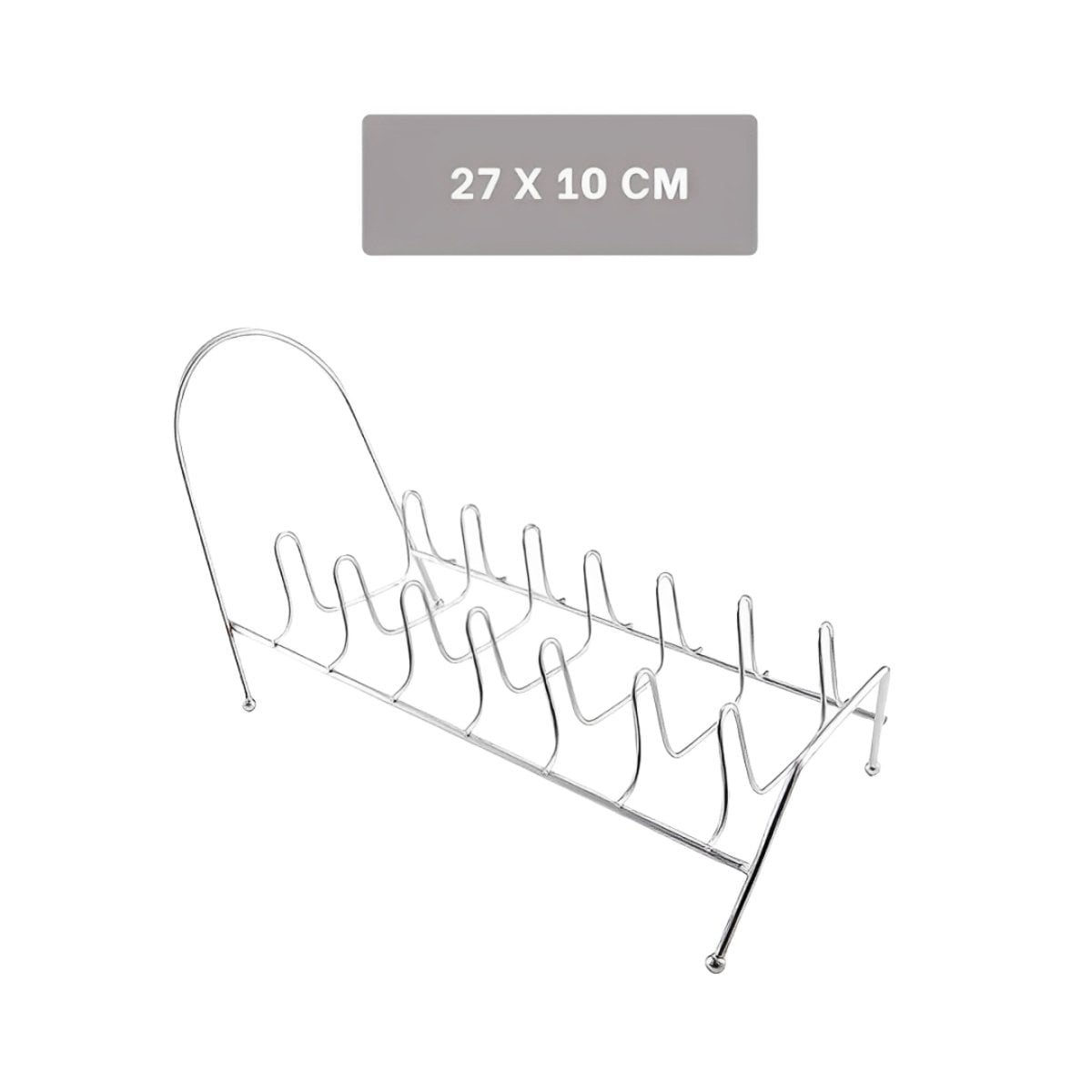 ESCURRIDOR CURVO PLATEADO PARA TAPAS DE OLLAS 10 RANURAS Y+PAPEL REGALO - 4