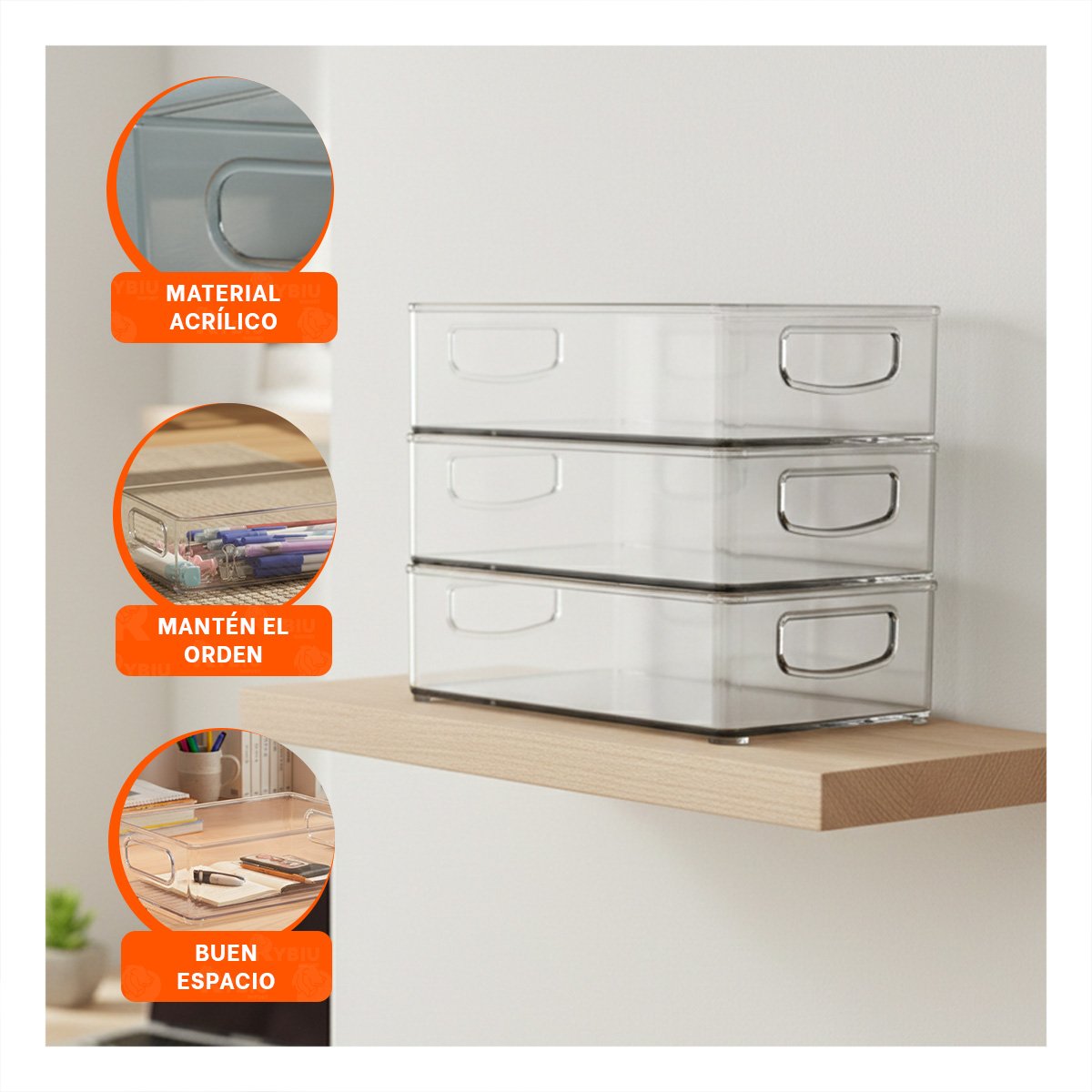 Ripley - BANDEJA RECTANGULAR DE COCINA TRANSPARENTE Y+PAPEL DE REGALO