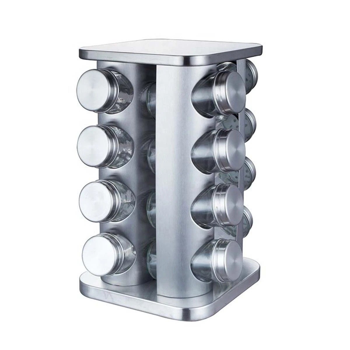CONTENEDOR RYBIU CO30373 ACERO CONDIMENTERO ERGONOMICO FORMA CUADRADO + PAPEL REGALO - 1